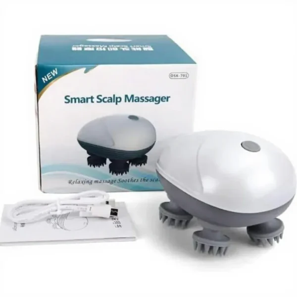 Electric Scalp & Body Massager with Detachable Heads for Hair Growth & Relaxation