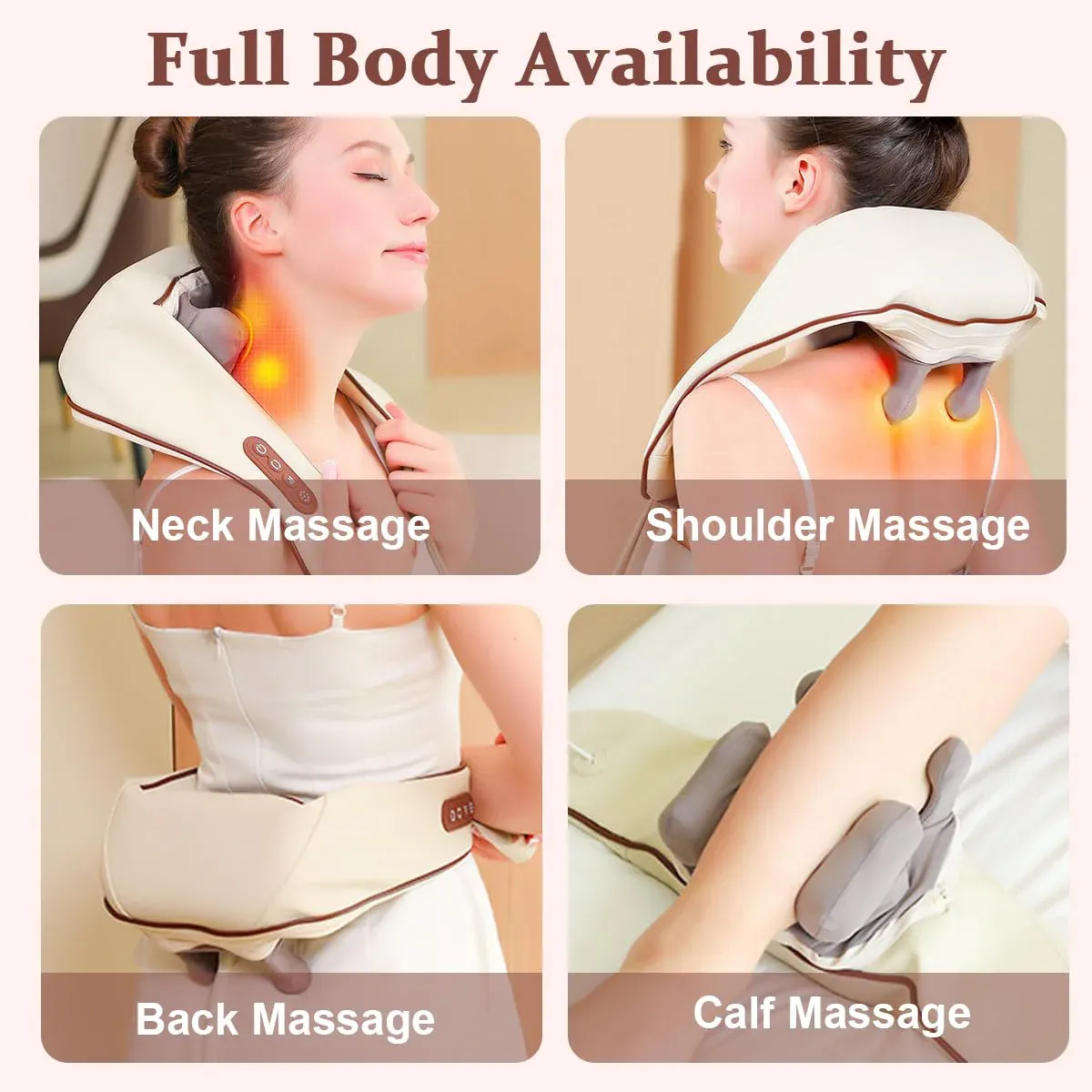 Neck & Shoulder Massager for Cervical Pain | Cervical Massager | Shoulder Massage for Pain Relief | Electric Wearable Neck Massage for Back, Shoulders, Waist and Legs