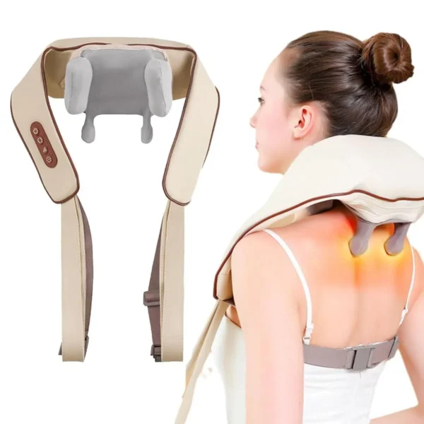 Neck & Shoulder Massager for Cervical Pain Cervical Massager Shoulder Massage for Pain Relief Electric Wearable Neck Massage for Back, Shoulders, Waist and Legs